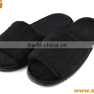 Velour Antiskid Hotel Slippers White Color Hemmed Edge 5mm Slipper thumbnail-1