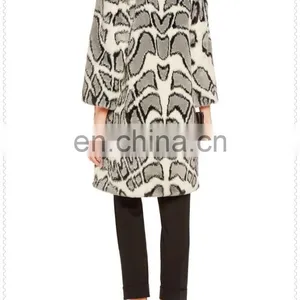 Best Selling Printed Long Faux Fur Coats Women Made in China thumbnail-3