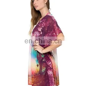 New Printing Design Silk Lady Kaftan Dress thumbnail-3