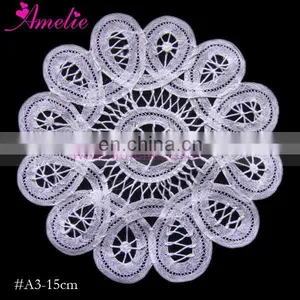 Handmade Cotton Battenburg Lace Fabric Wedding Favors Coasters thumbnail-3