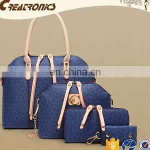 CR USA Market Expert New Products on China Market High Capacity Women Leatehr Tote Bag With 4pcs Purse Bag Set in Handbags thumbnail-3
