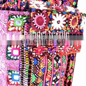 Banjara Old Yoga Mat Bag Banjara Vintage Patch Work Leather Strap Hand Embroidered Hand Made Ethnic Hand Embroidered Vintage thumbnail-2