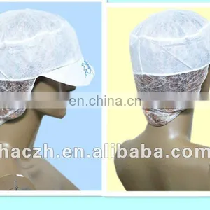 Disposable Non Woven Bouffant Cap With Peak thumbnail-1