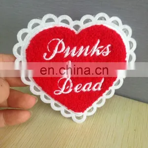 Customized Heart Embroidery Chenille Patch thumbnail-2
