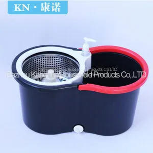 360 Rotation Spin Mop With 2 Mop Heads SS Bucket Reusable Magic Mop Heads thumbnail-1