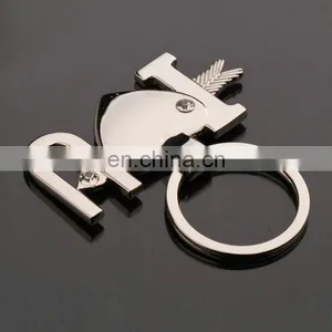 New Couple I LOVE YOU Keyring , Metal Heart Couple Keychain , Lover Romantic Creative Key Chain thumbnail-2
