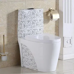 One Piece America Style Bathroom Sanitary Ware Ceramic Wc Toilet With Slow Down Seat Cover thumbnail-4