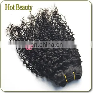 100% Virgin Human Hair Weaving no Fiber no Synthetic Afro Kinky Hair Weave thumbnail-3