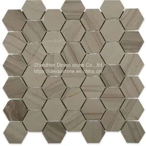 Athens Grey Marble Mosaic Kitchen Backsplash Mosaic thumbnail-4