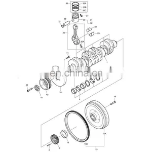 DIESEL ENGINE PARTS DB58 BOLT CONNECTING ROD 65.02411-0009 FIT FOR WHEEL EXCAVATOR DH210W-7S thumbnail-1
