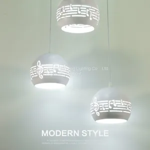 Nordic Chandelier Living Room Lamp Modern Simple Dining Room Note Chandelier Bar Minimalist American Led Note Chandelier thumbnail-2