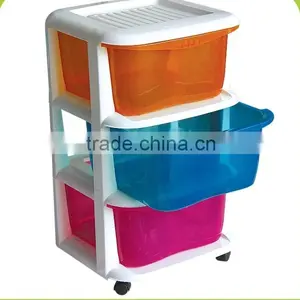 3 Tier Removable Plastic Storage Drawer, Plastic Storage Cabinet thumbnail-1