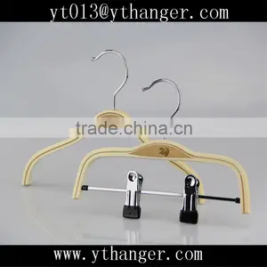 CY-278 Bend Shape Kid Wooden Coat Hangers With Children Pants Hanger thumbnail-2