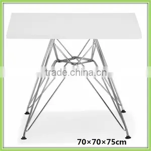 Modern Square Wood Metal Small Dining Table Cheap Prices thumbnail-1
