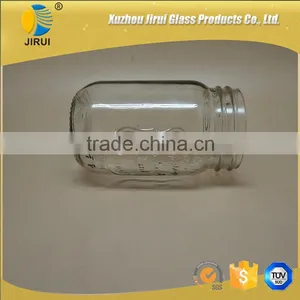 400ml Round Shape Ice Cold Clear Glass Mason Jar Without Handle thumbnail-6