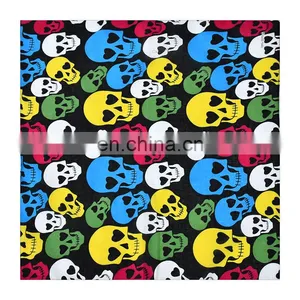 Factory Multi Color Square Cotton Sport Head Kerchief For Sale Polyester Square Designer Bandanas Headband Custom Logo thumbnail-3