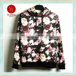 Floral Printed Women Fleece Sweater thumbnail-1
