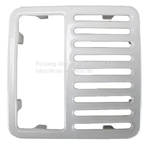 Floor Sink Parts 9-3/8 Inch Enamel Cast Iron Square Floor Sink Half Top Grate thumbnail-1