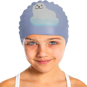 Silicone Non-Slip Swim Cap Cover Ears Wrinkle-Free Swimming Cap thumbnail-3