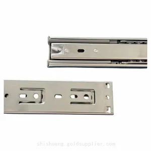 Factory Supply Furniture Hardware Cabinet Full Extension WZP SILVER COLOR Cold Rolled Steel Ball Bearing Drawer Slide With Soft Close thumbnail-3