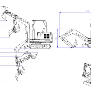Multi-Functional Bucket Small Excavator Mini Digging/Digger Machine Widely Used thumbnail-5