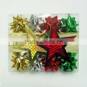 Metallic Gold Mini Star Bows/ Plastic Star Bow,Deluxe Bow thumbnail-1