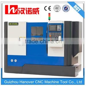 Low Cost Cnc Lathe Machine CKX500L With 10'' Hydraulic Chuck Servo Spindle Motor Hydraulic Tool Turret thumbnail-1