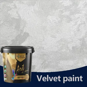 Blue Kingfisher Waterborne Velvet Art Paint Construction Interior Wall Decorative Silk Effect Wall Decorative Art Paint thumbnail-2