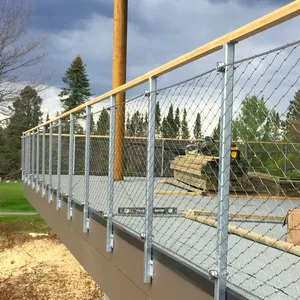 Wire Rope / Ferrule Rope Mesh Stainless Steel Net Stair Railing Mesh Protection Mesh Woven Diamond Plain Weave thumbnail-3