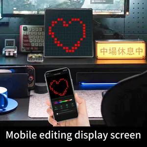 Automotive Atmosphere Pixel Screen 32*32 Bluetooth Pixel Screen DIY Decorative Lights Modification Universal Car Ambient Light thumbnail-3