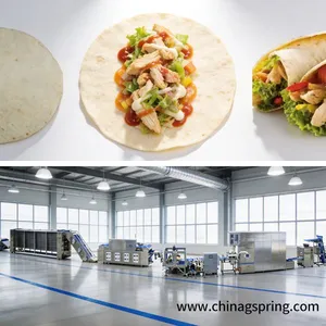 Industrial Tortilla Chapati Roti Production Line PLC Control for Flatbread Processing KBP-820/950 thumbnail-1
