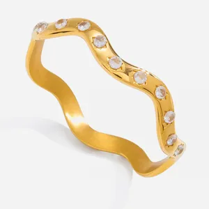 HonHo Factory Direct 18K Gold PVD Coated Stainless Steel Bangle With 2-Year Color Retention thumbnail-3
