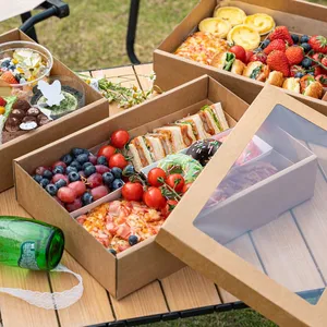 Big Size Kraft Paper Food Picnic Packaging Box thumbnail-1