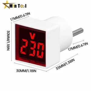 LED Digital Display Voltmeter AC230V EU Plug Voltage Indicator With Mill Test Report thumbnail-3