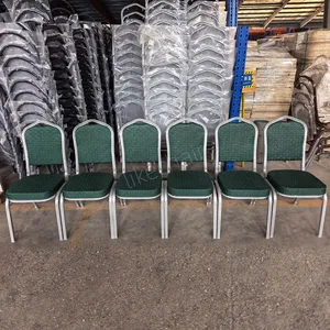 Heavy Duty Stackable Metal Frame Full Welding Fabric Cover 250kg Capacity SGS TUV Certified Banquet Chairs thumbnail-5