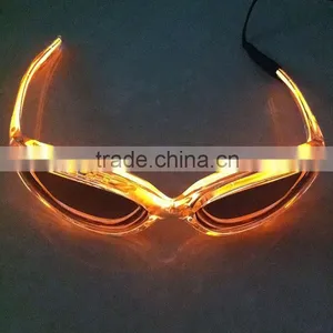 EL Neon Light Wire Sunglasses Orange thumbnail-1