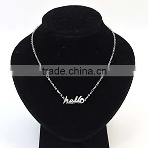 Custom Logo Silver Necklaces Set Jewelley Pendant Necklaces Jewelry 2016 thumbnail-2