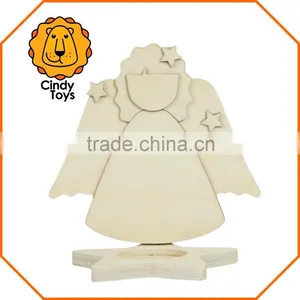 DIY Wooden Craft Tealight Holder Angel 1 Pcs for Kids thumbnail-2