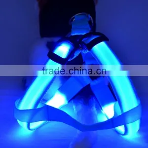 Pet Supplies LED Glowing Dog Large Dog Chest Strap Luminescent Dog Leashes Dog Harnesses thumbnail-1