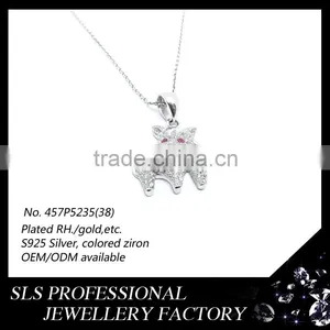 Wholesale Designs Donkey Pendant 925 Silver , Rhodium Plated Necklace Pendant for Kids Wear thumbnail-2