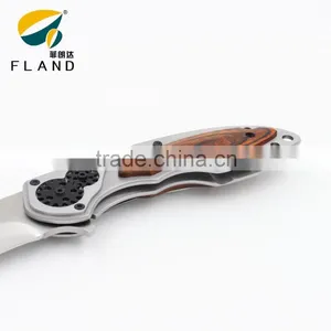 Yangjiang Factory Supply Gear Desgin Bearing Knife Pivot Stainless Steel Titanium Hunting Knife thumbnail-2
