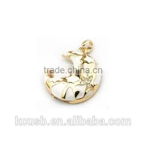 Metal Crescent Moon Usb Flash Drive With Keychain thumbnail-1