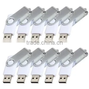 White USB Memory Stick Pendrive White Thumb Drive With Logo thumbnail-1