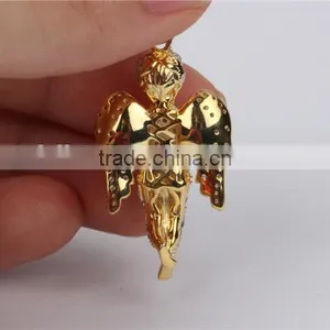 New Arrivaling Micro Setting Zircon Pendant 925 Silver Angel Wings Jewelry thumbnail-4