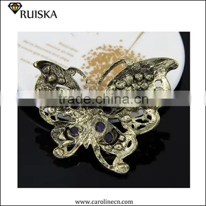 Caroline Fashion New Design Vintage Bow Brooch With Crystal thumbnail-3