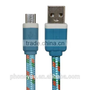 Hot Selling Whole Mix Three Colors Micro Braided Usb Charging Cable thumbnail-1