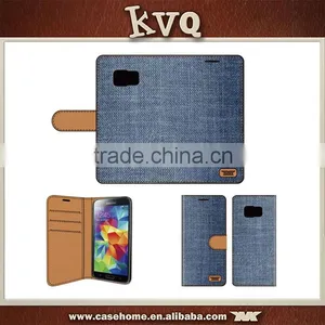Jean Material Phone Cover Flip Case for Samsung Galaxy J2 thumbnail-3