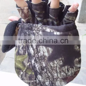 Camouflage Warm Shoot Half Finger Out Gloves thumbnail-2