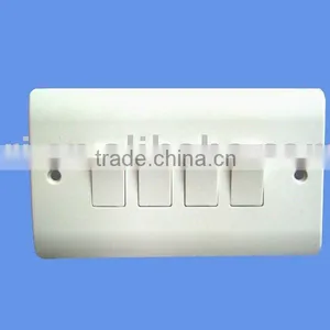 4 Gang BS Wall Switch, 10Amp, Double Pole thumbnail-1