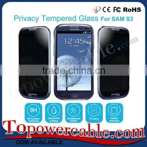Anti-Spy Peeping Privacy Tempered Glass Screen Protector For Samsung S3 thumbnail-1